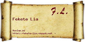 Fekete Lia névjegykártya